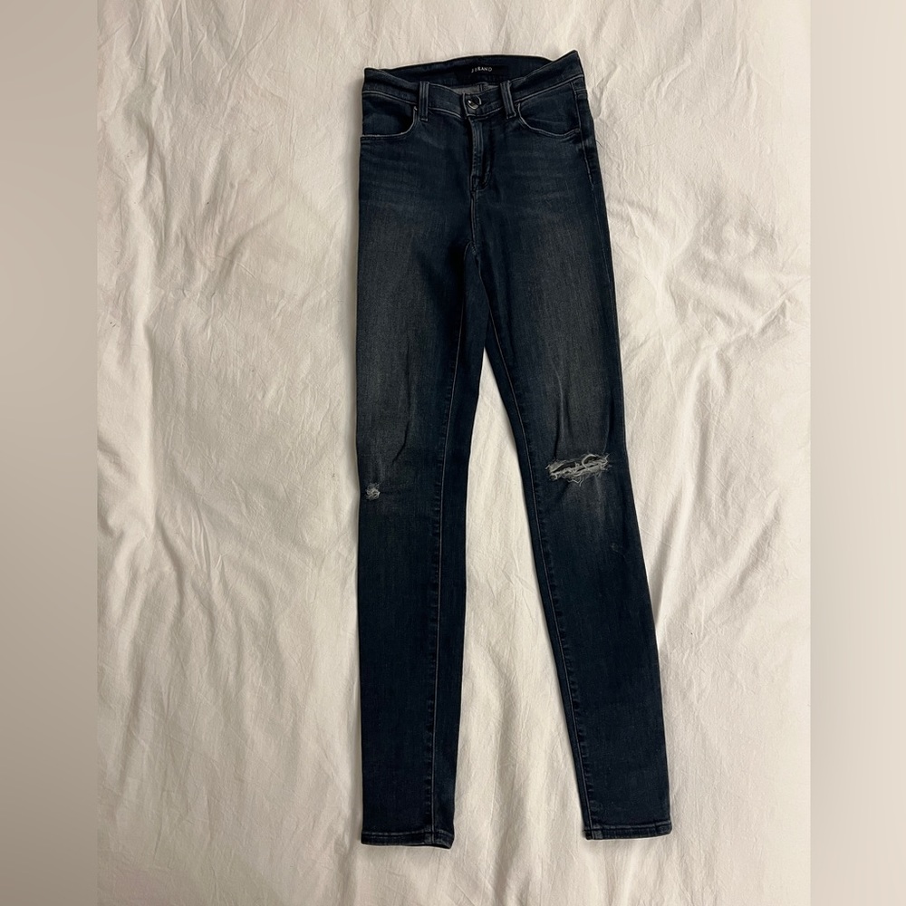 J Brand Faded Dark Blue Jeans